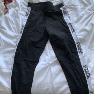 Black and white pink leggings